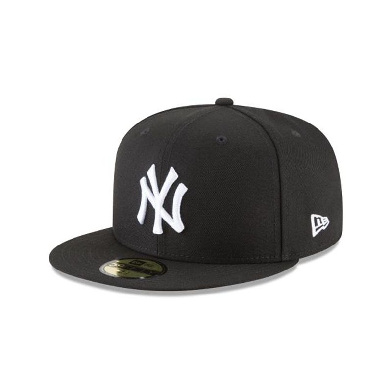 MLB New York Yankees Basic 59Fifty Fitted (CBK8413) - Black New Era Caps